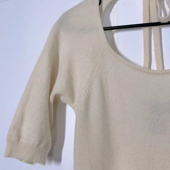 BCBG MAXAZRIA Collection 100% Cashmere Open Back Sweater size M - Picture 7 of 10